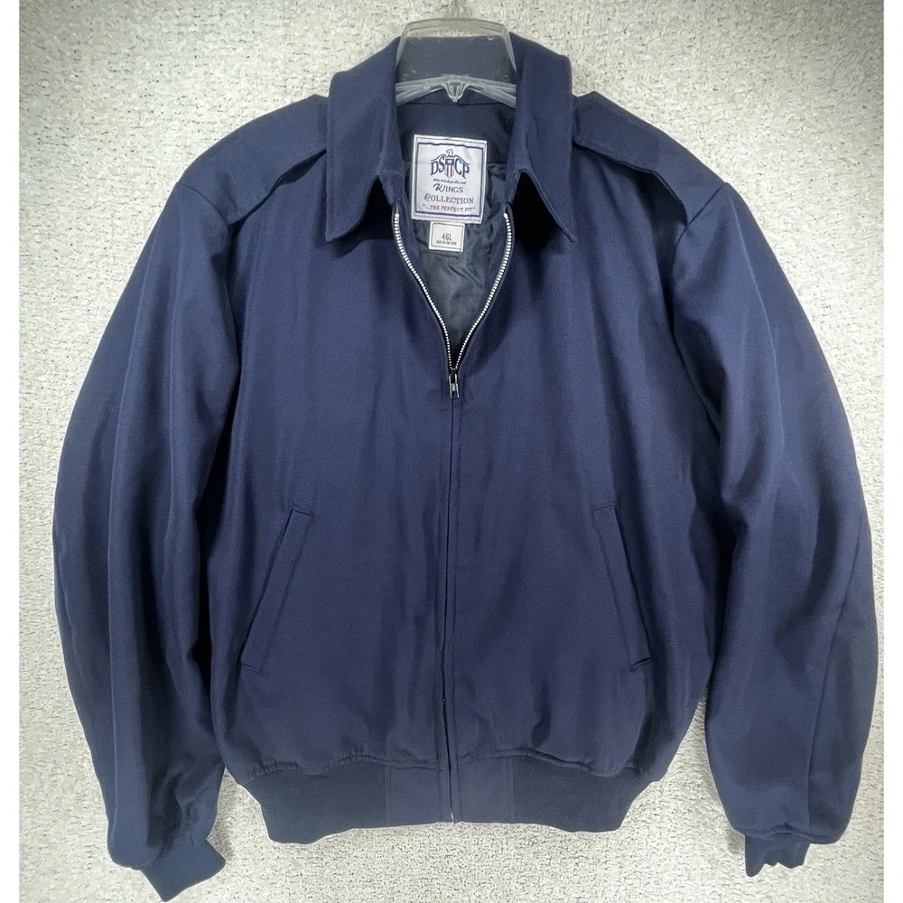DSCP Wool Jacket Mens 46L USAF Flight Bomber Navy Military 2002 Vintage EUC